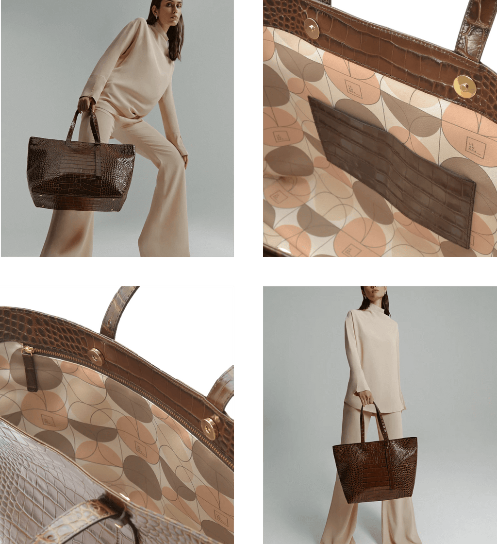 Bolso Shopping Coco Marrón | Leandra