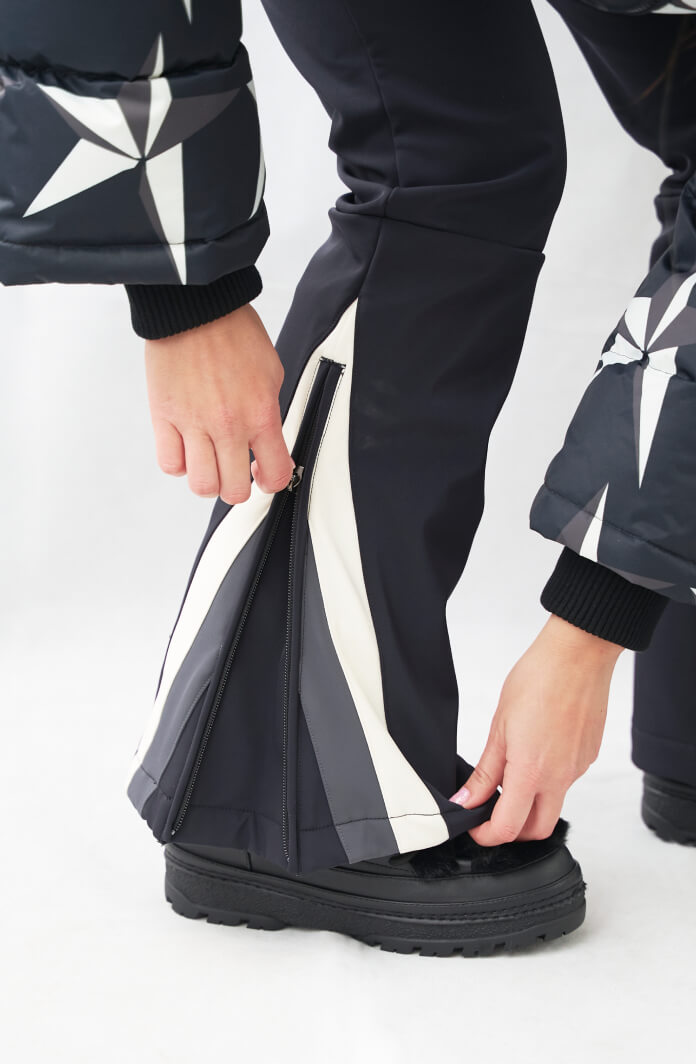 Pantalón Mid Rise Chevron Flare | Perfect Moment