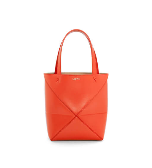 Bolso Puzzle Fold Tote Mini Naranja de Loewe