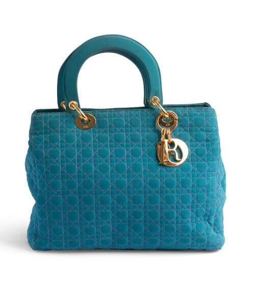 Bolso Lady Dior Vintage Turquoise de Dior