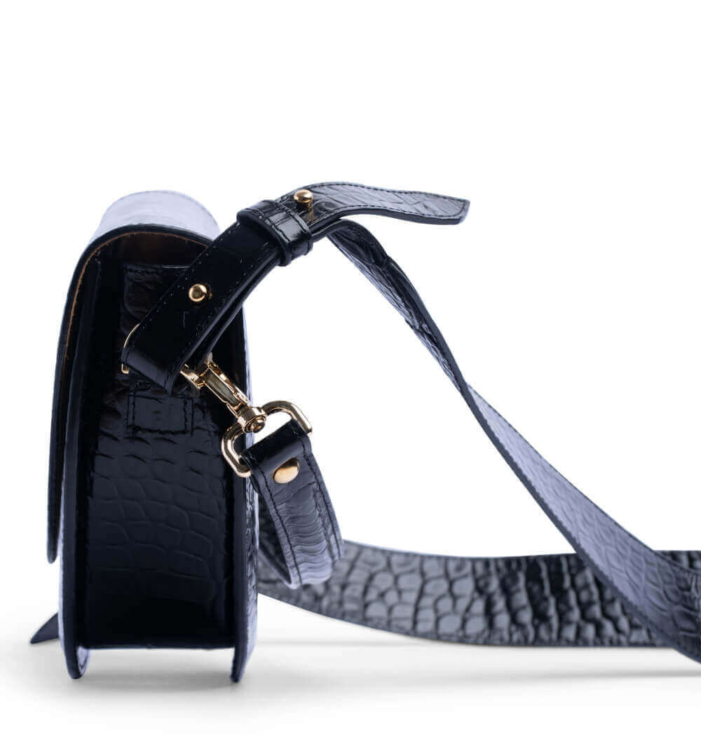 Saddle Coco Bag Negro | Leandra