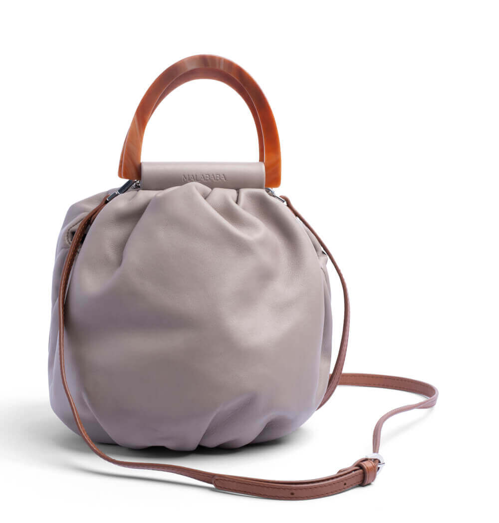 Bolsa Asa Caramelo Lino | Malababa