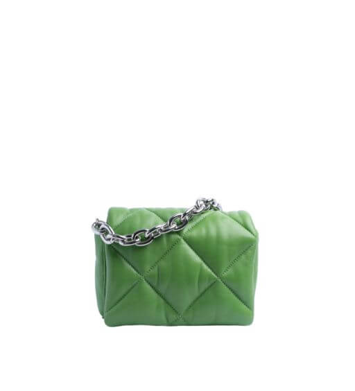Bolso Bolso Shopper Acolchado con Solapa Verde de Stand Studio