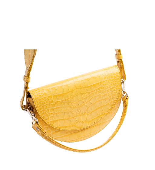 Bolso Saddle Coco Bag Mostaza de Leandra