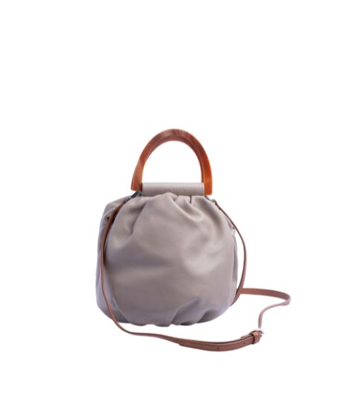 Bolso Bolsa Asa Caramelo Lino de Malababa