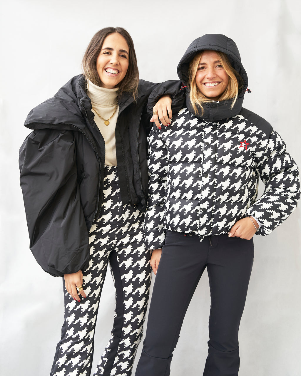 Houndstooth Puffer Pata Gallo | Perfect Moment