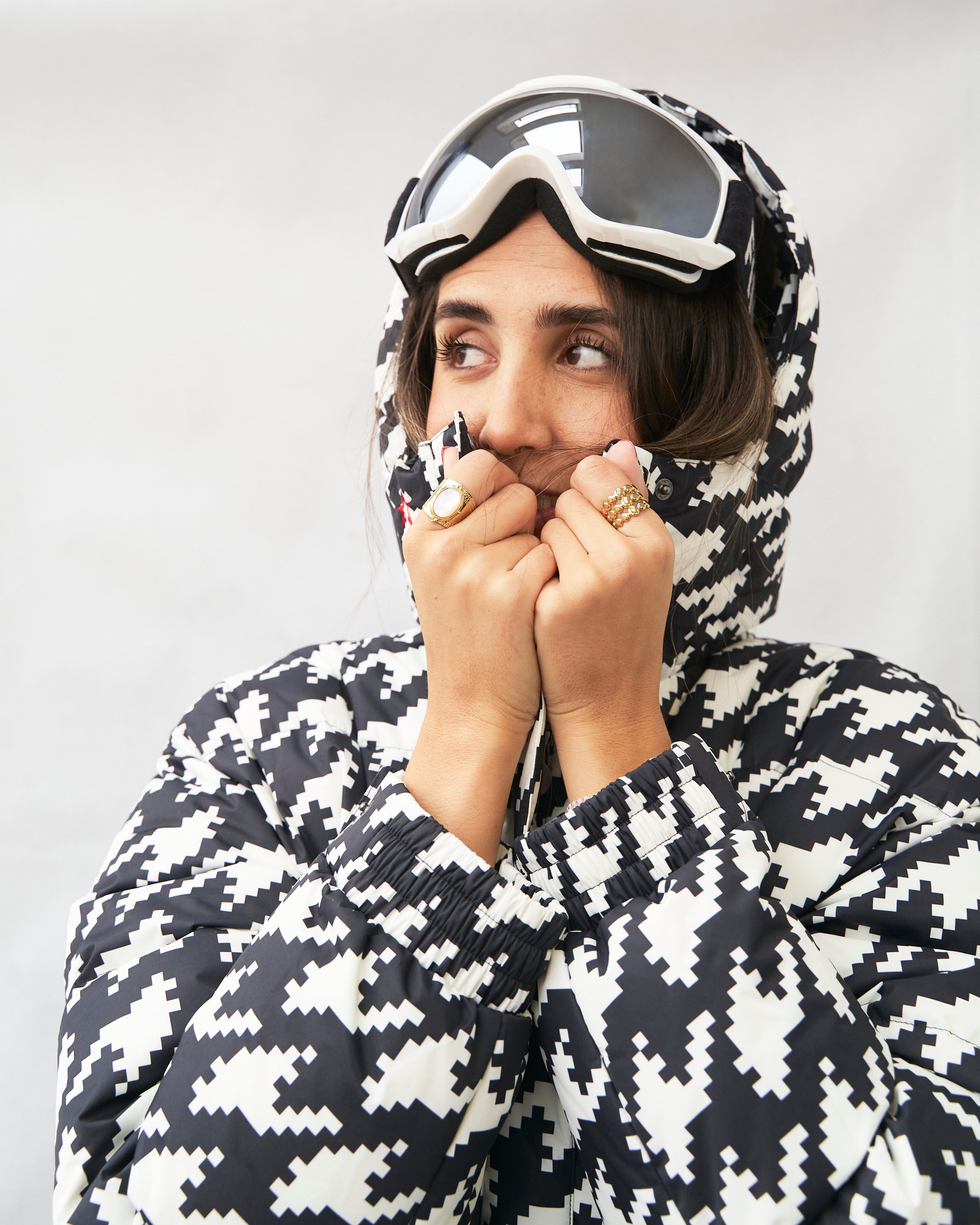 Houndstooth Parka Pata Gallo | Perfect Moment