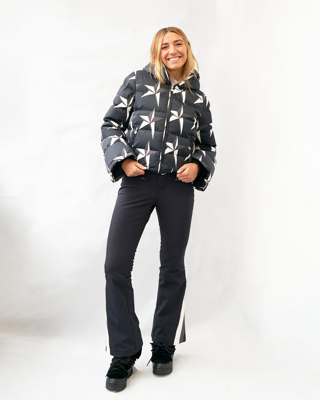 Pantalón Mid Rise Chevron Flare | Perfect Moment