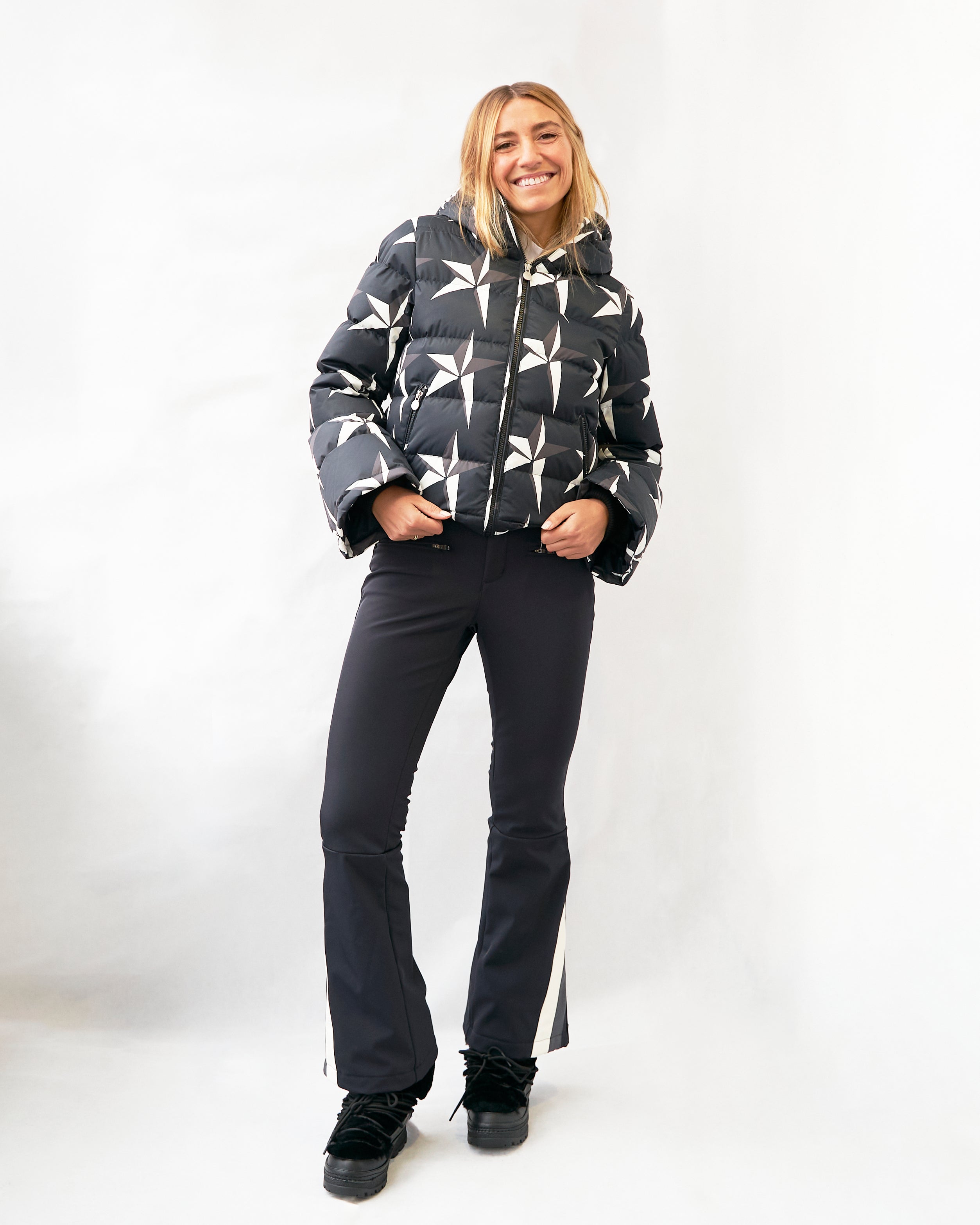 Pantalón Mid Rise Chevron Flare | Perfect Moment