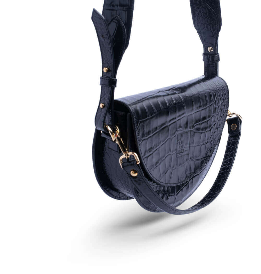 Saddle Coco Bag Negro | Leandra