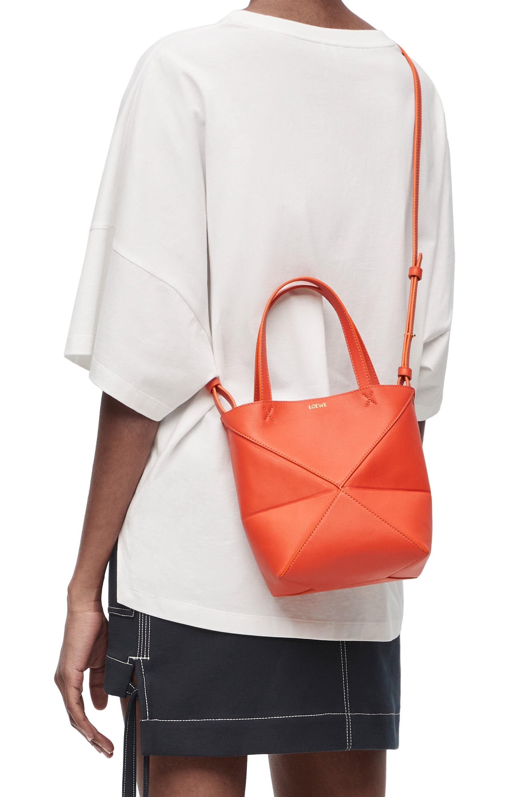 Puzzle Fold Tote Mini Naranja | Loewe